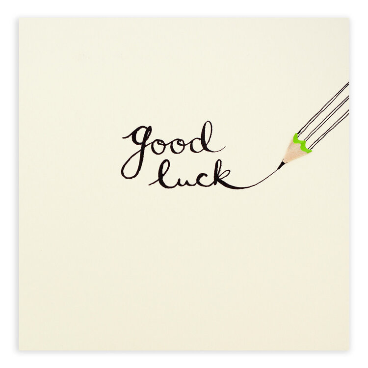 Ruth Jackson ‘Good Luck’ Pencil Shavings Card