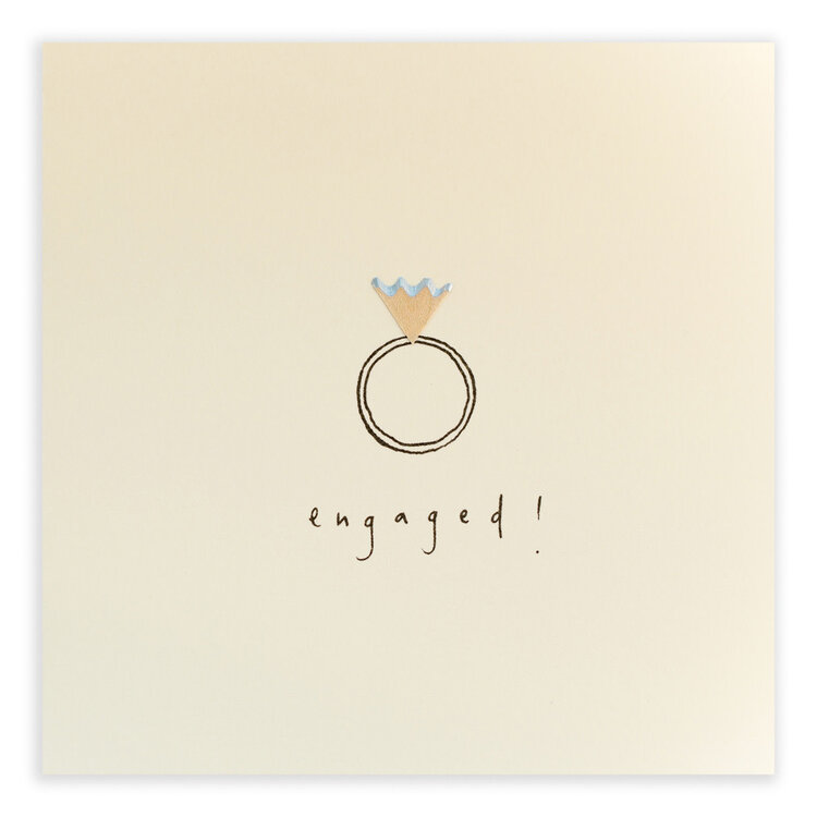 Ruth Jackson 'Engaged' Pencil Shavings Card