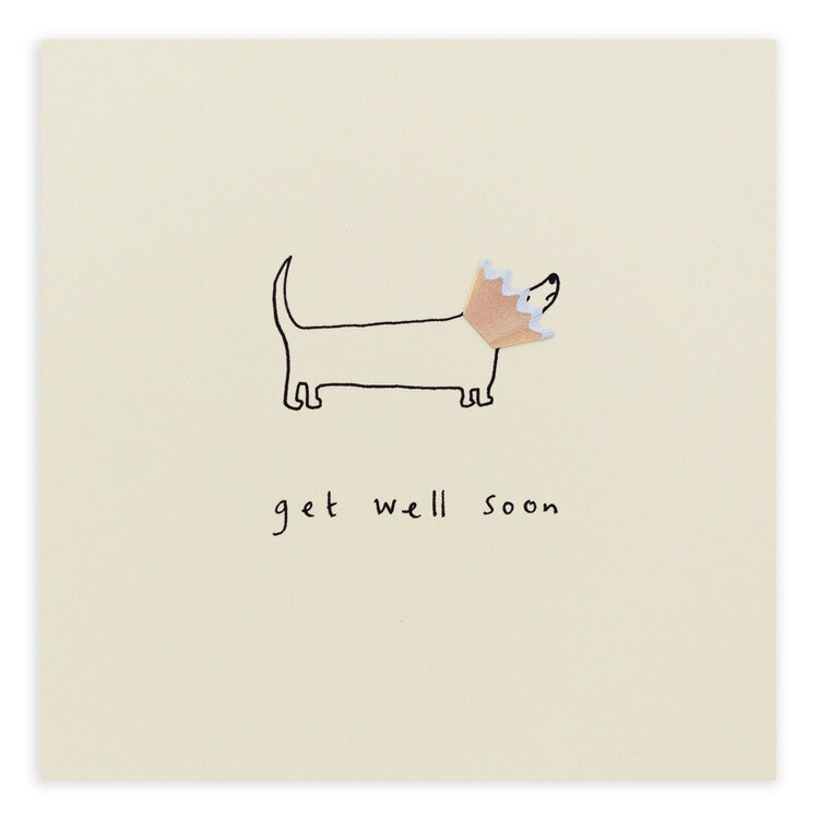 Ruth Jackson ‘Get Well’ Dog Pencil Shavings Card