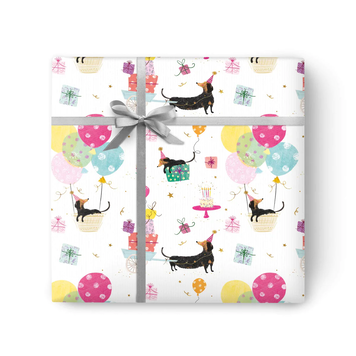 Whistlefish Sausage Dog Party Gift Wrap 2 Pack