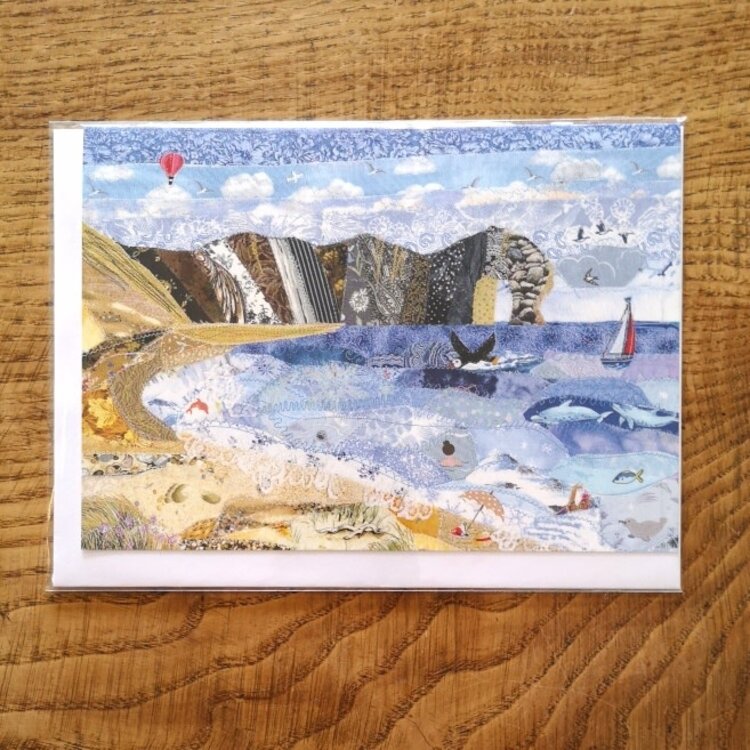 Lyn Hunt Durdle Door II Textile Art Card