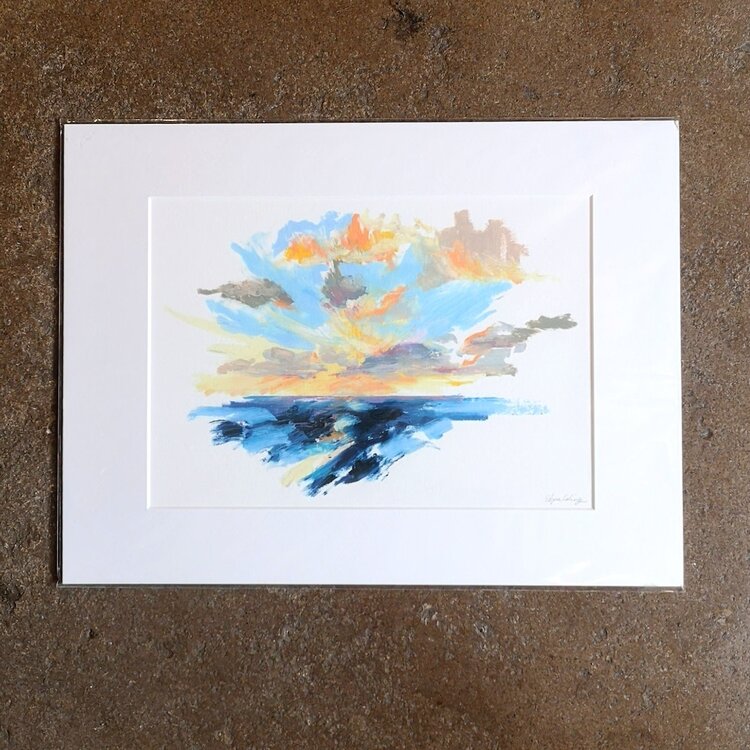Eleanor Spalding 'III Sunrise Series' Giclee Mounted Print