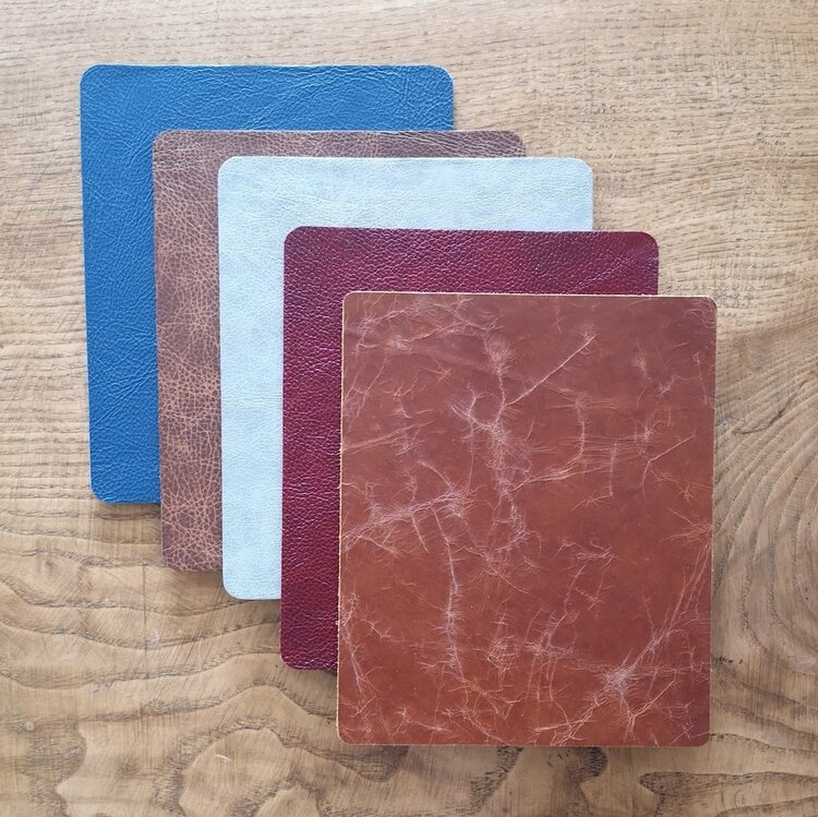 Etched Art Locally Handmade Leather Mouse Mat