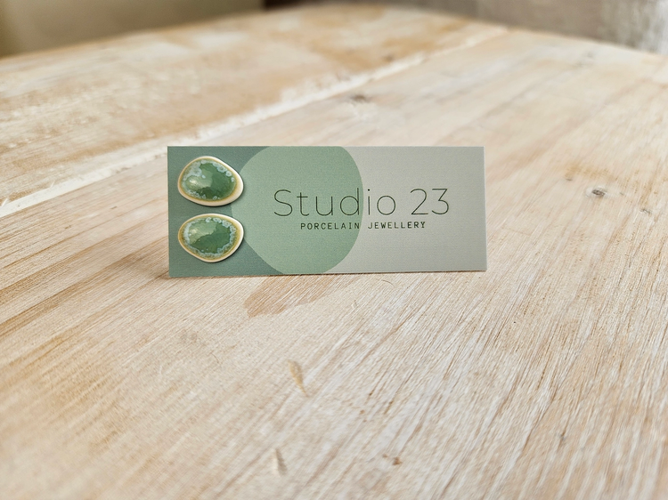 Studio 23 Ceramics Ceramic Pebble Stud Earrings