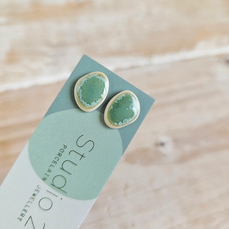 Studio 23 Ceramics Ceramic Pebble Stud Earrings