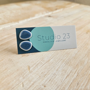 Studio 23 Ceramics Pebble Stud Earrings