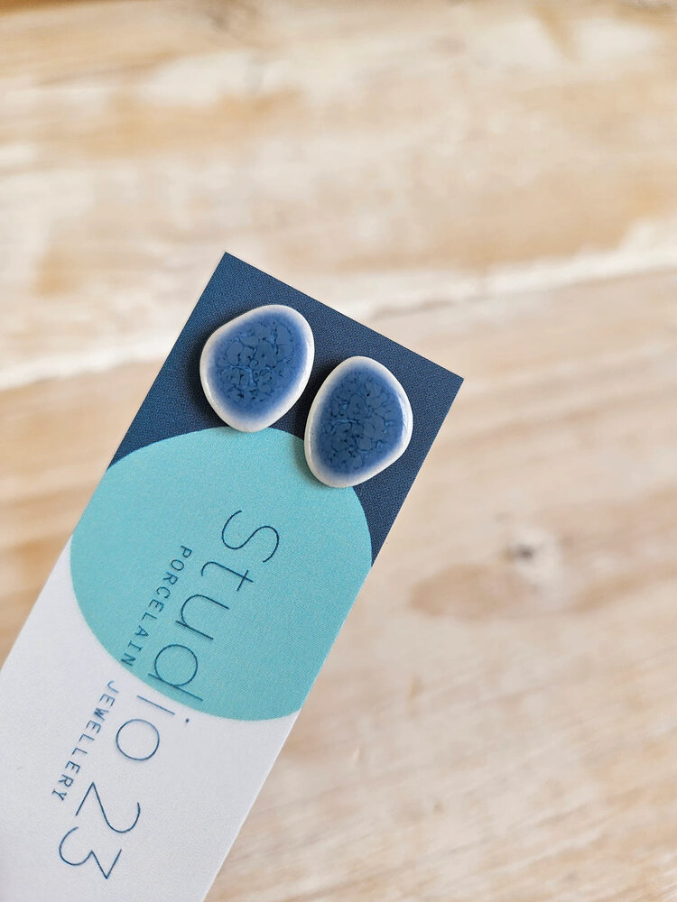 Studio 23 Ceramics Ceramic Pebble Stud Earrings