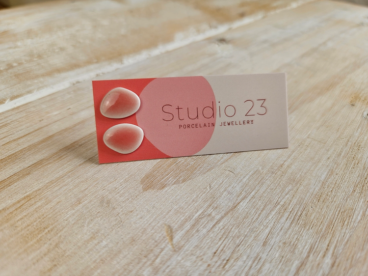 Studio 23 Ceramics Ceramic Pebble Stud Earrings