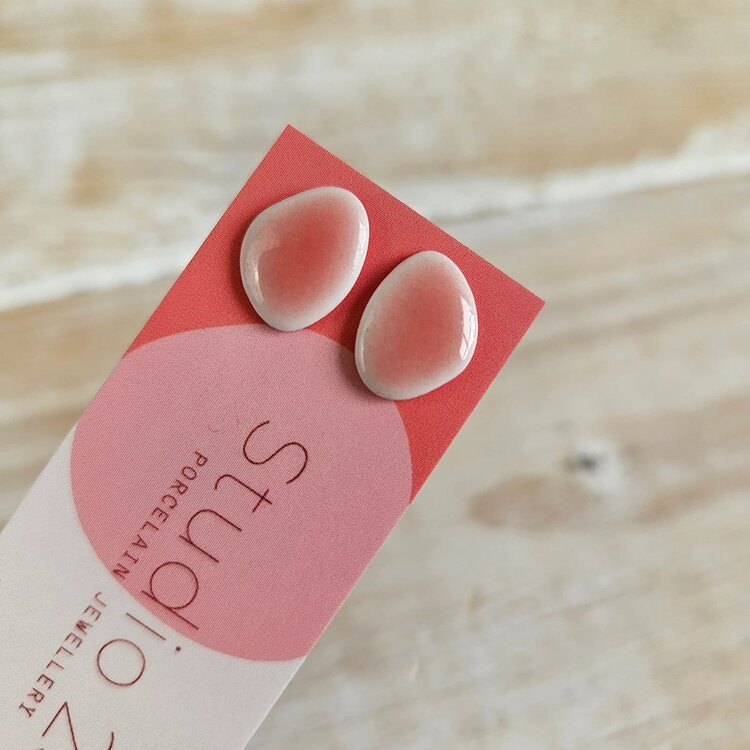Studio 23 Ceramics Ceramic Pebble Stud Earrings