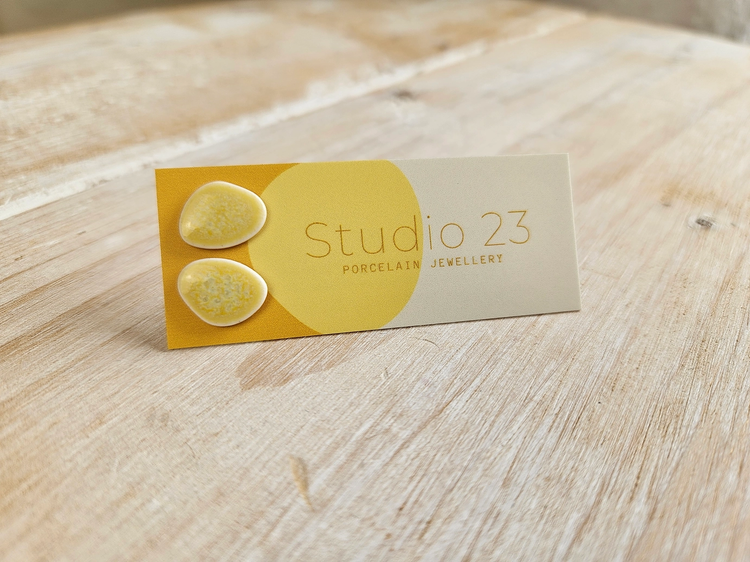 Studio 23 Ceramics Ceramic Pebble Stud Earrings
