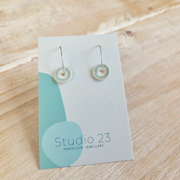 Studio 23 Ceramics Curved Drop Ceramic Earrings