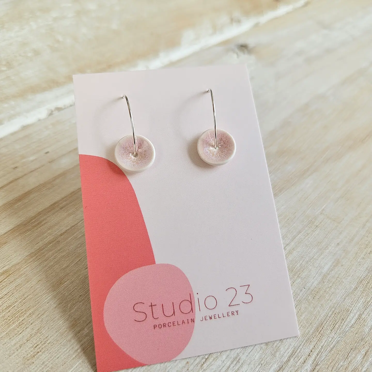 Studio 23 Ceramics Curved Drop Ceramic Earrings