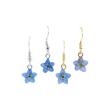 Nordic Flowers Forget Me Not Dangle Earrings - Various