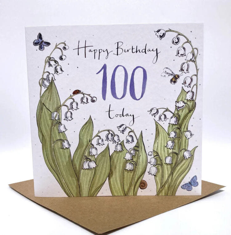 Ink and Snail Flower Age Birthday Card