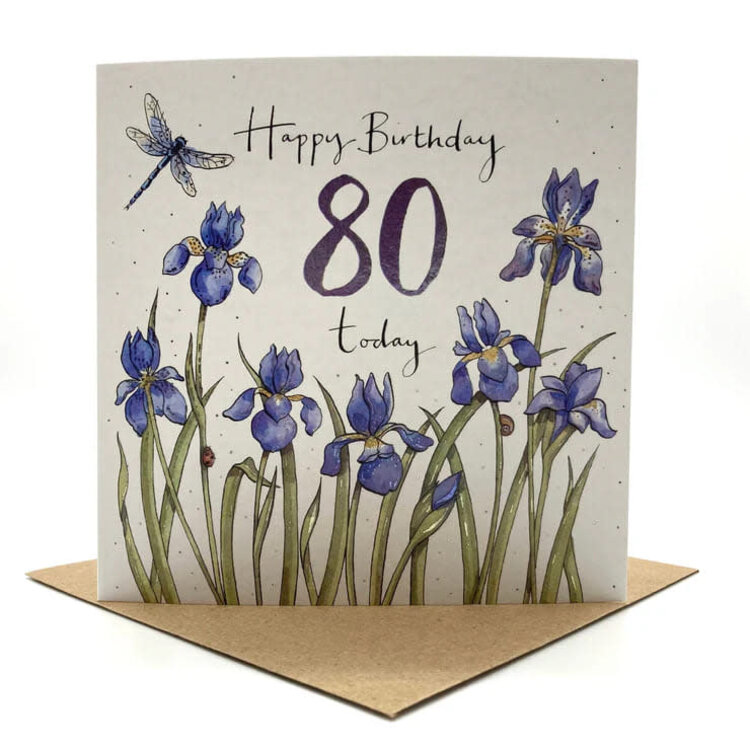 Ink and Snail Flower Age Birthday Card