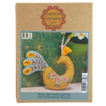 Corinne Lapierre Folk Peacock Felt Craft Kit