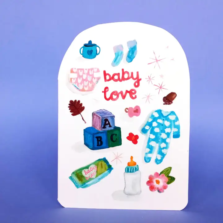 Laura Skilbeck New Baby 'Baby Love' Card