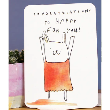 Laura Skilbeck 'Congratulations' Bunny Card