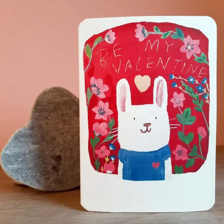 Laura Skilbeck 'Be My Valentine' Bunny Card