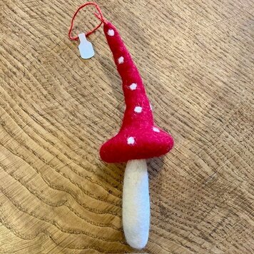 Felt So Good Handmade Felt Red Toadstool - Pointed