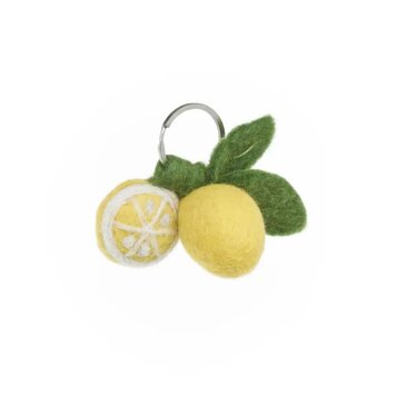 Felt So Good Handmade Felt Lemon Keyring