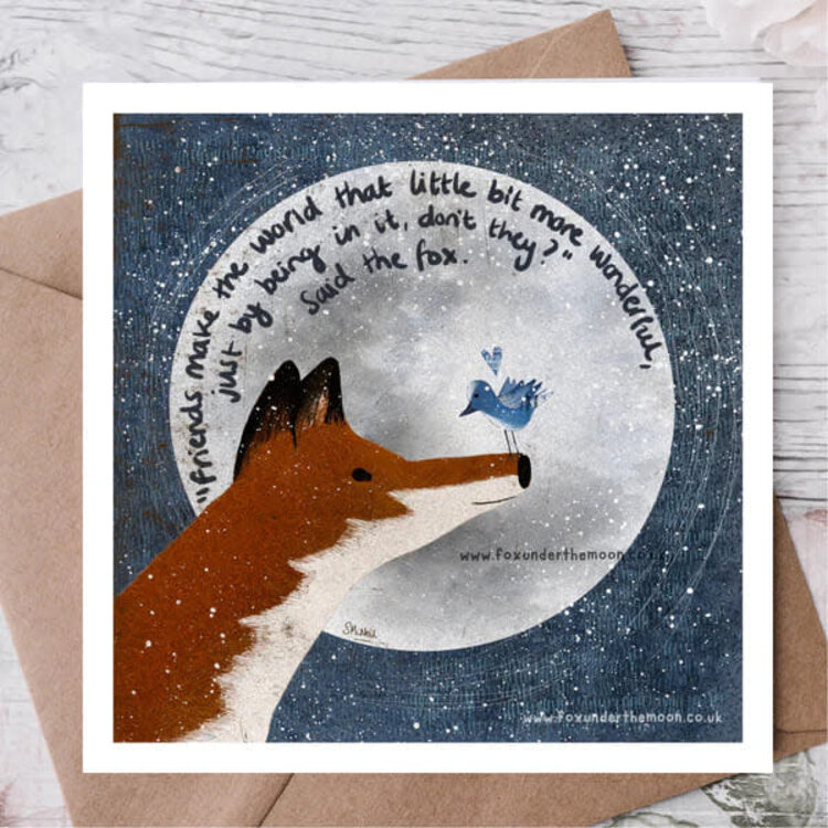Fox Under The Moon 'Friends' Fox Card