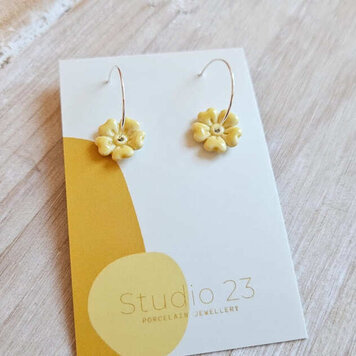Studio 23 Ceramics Flower Drop Earrings