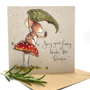 Ink and Snail Get Well Soon 'Under the Weather' Mouse Card