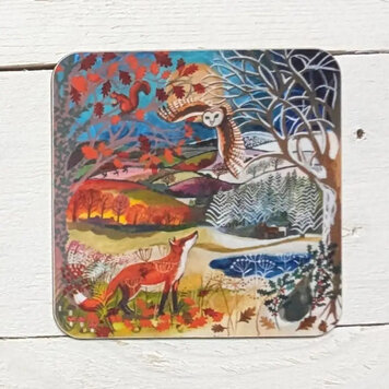 Driftwood Designs Autumn To Winter Coaster