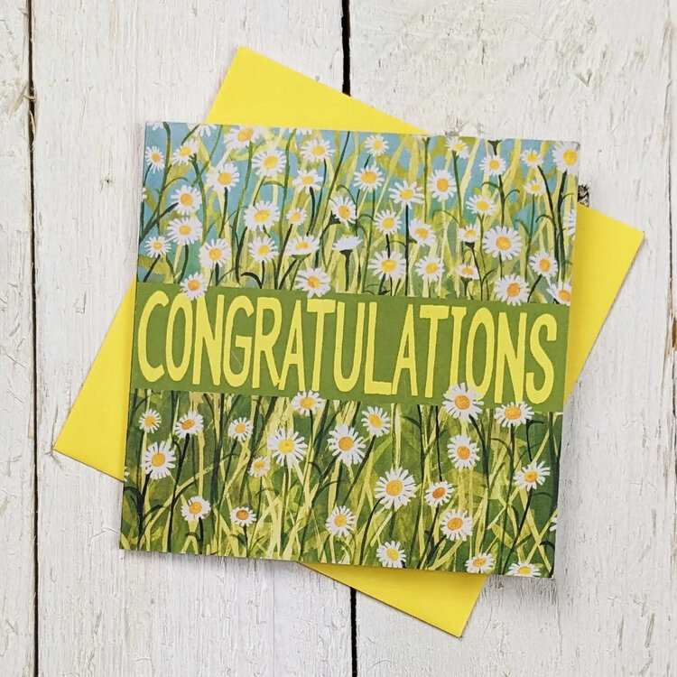 Driftwood Designs 'Congratulations' Daisies Card