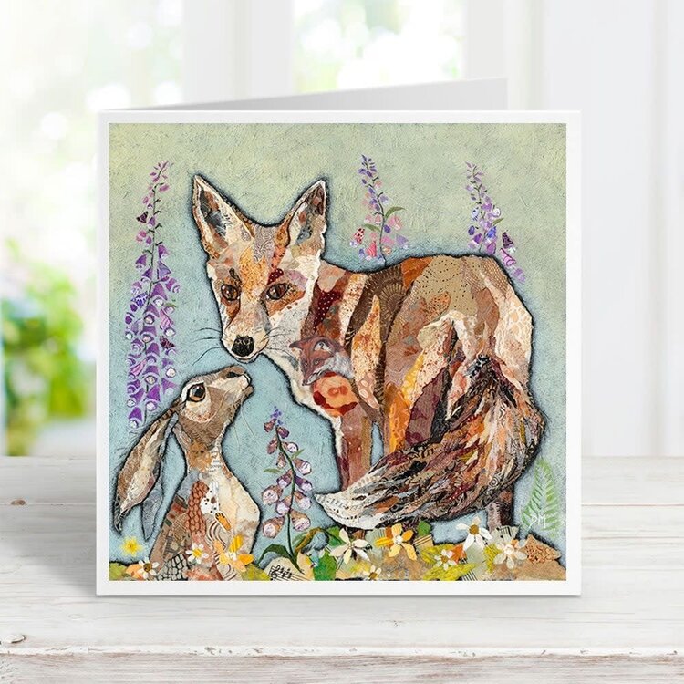 Dawn Maciocia 'Unlikely Friends' Fox & Hare Art Card