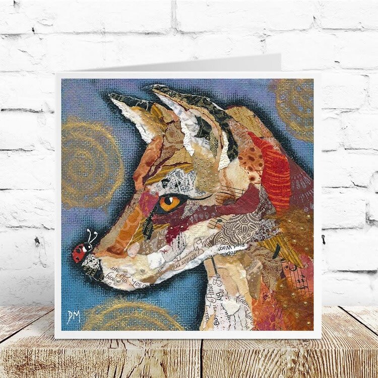 Dawn Maciocia 'Hi Jack' Fox & Ladybird Art Card