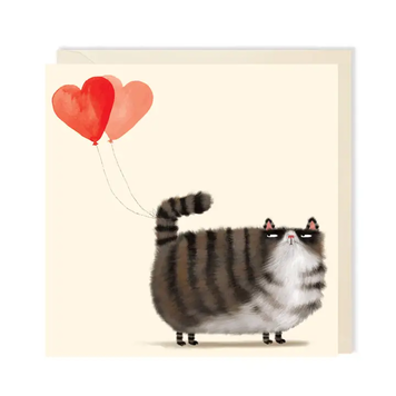 Charley Rabbit Grumpy Cat Balloon Card