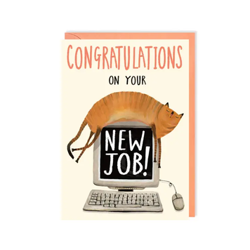 Charley Rabbit 'Congratulations New Job' Cat Card