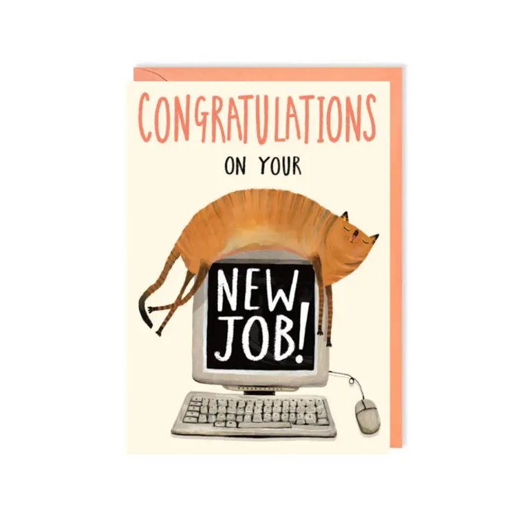 Charley Rabbit 'Congratulations New Job' Cat Card