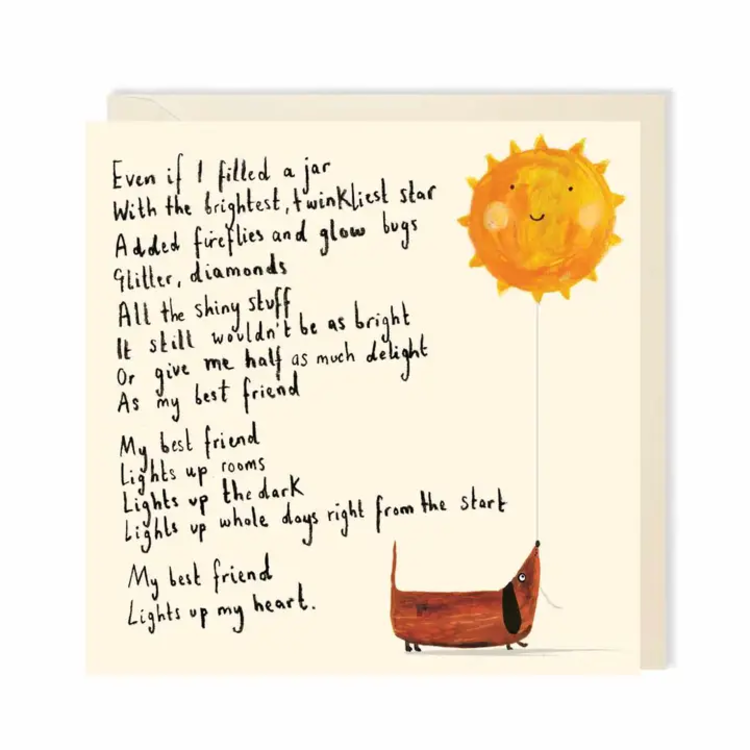 Charley Rabbit Best Friend Poem Dog Card