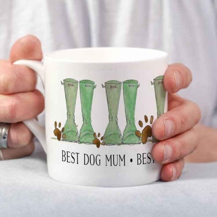 This Is Nessie 'Best Dog Mum' Pawprint Mug