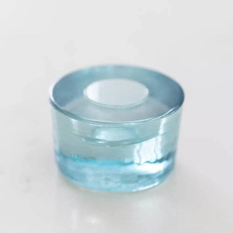 Grand Illusions Solid Glass Candlestick Holder - Various Colours