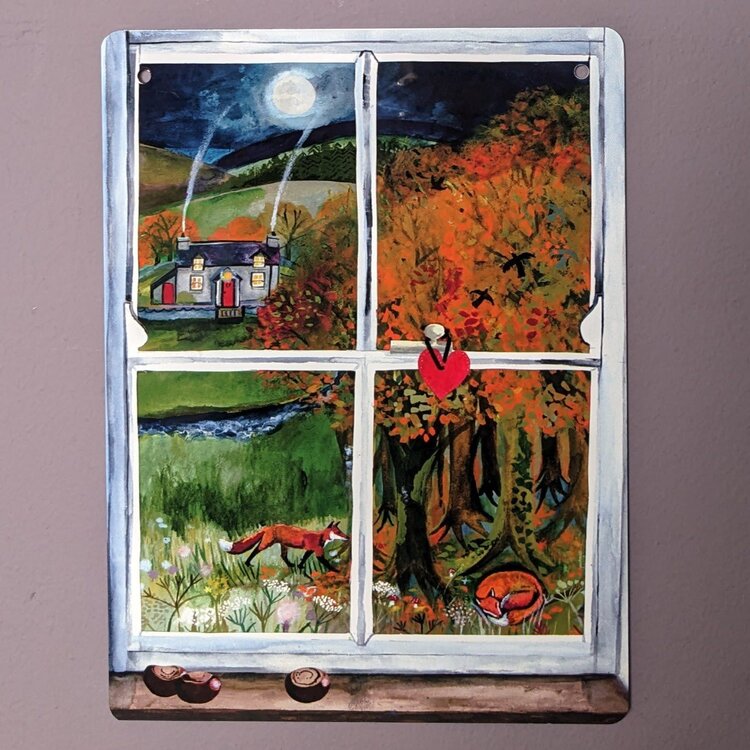 Driftwood Designs Small Tin Sign - Winter Fox