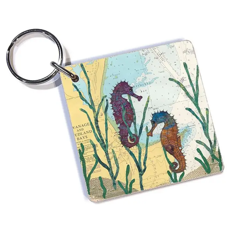 Hannah Wisdom Textiles 'Seahorses At Studland' Keyring