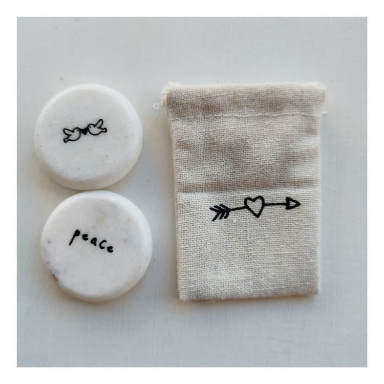 Send With Love Sentiment Pebble - Various Designs
