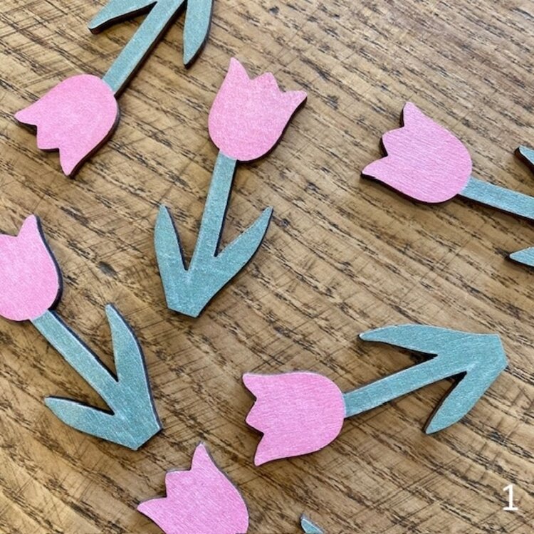 Heaven Sends Wooden Flower Embellishment - Assorted Colours