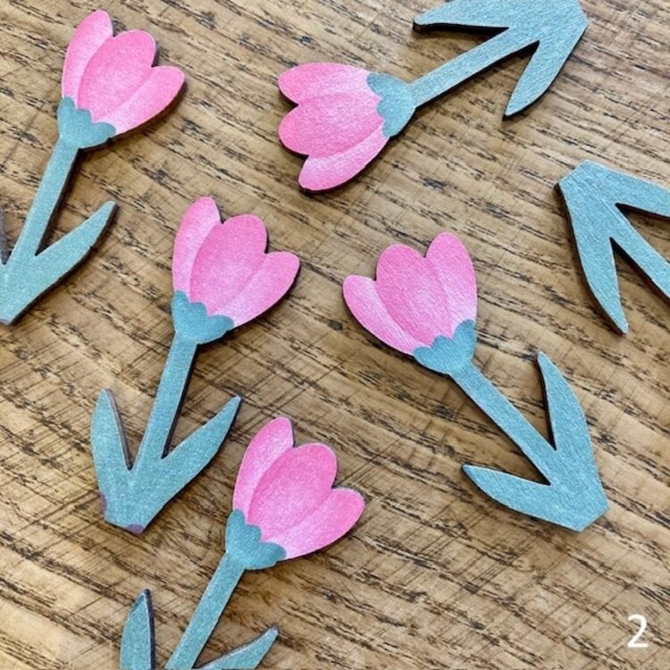 Heaven Sends Wooden Flower Embellishment - Assorted Colours