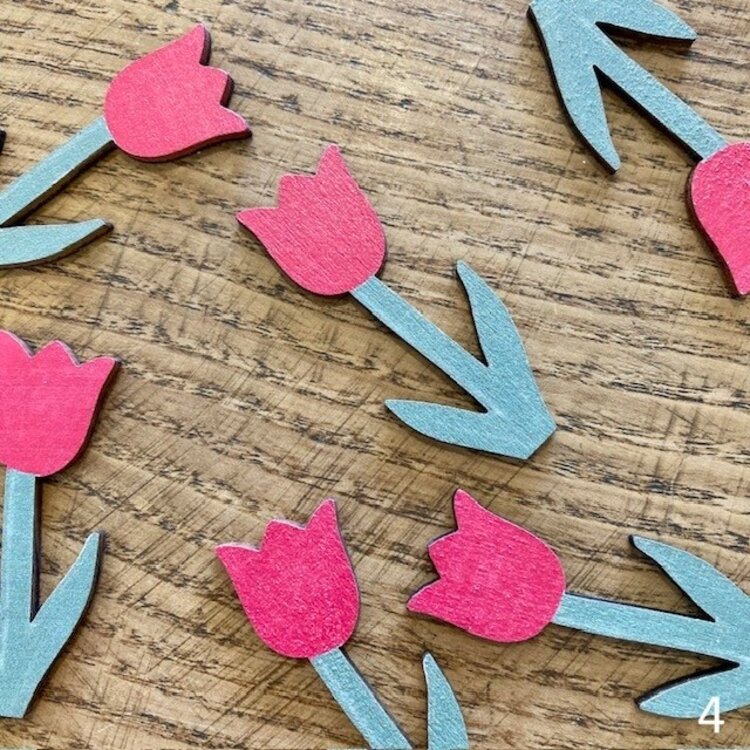 Heaven Sends Wooden Flower Embellishment - Assorted Colours