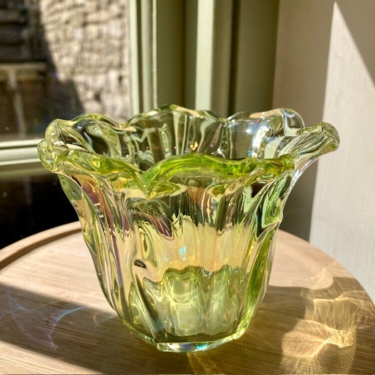 Heaven Sends Iridescent Fluted Votive