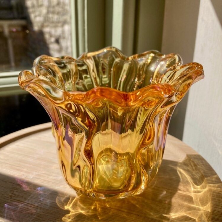 Heaven Sends Iridescent Fluted Votive