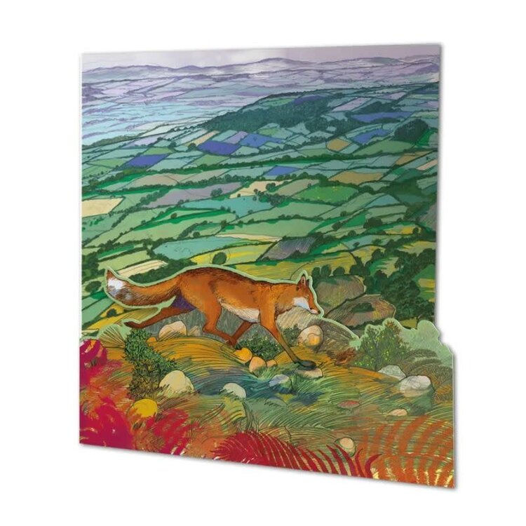 Emma Ball Fox Die-Cut Card