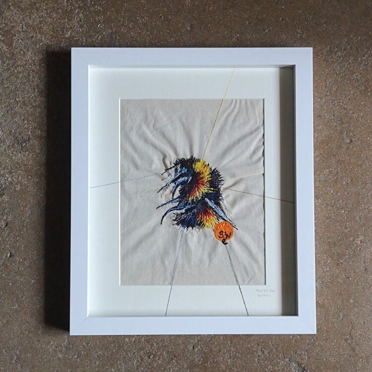 Suzy Wright Embroidered Bumblebee Original -