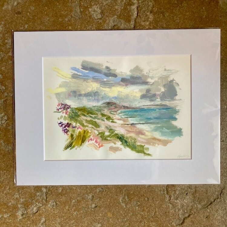 Eleanor Spalding 'Hengistbury Head' Giclee Mounted Print