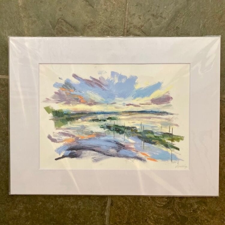 Eleanor Spalding 'Stanpit Marsh' Giclee Mounted Print